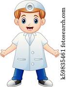 Smiling dentist cartoon Smiling dentist cartoon