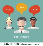 سهم التوجيه, تصوير, بسبب, خدمة الزبون, مركز المكالمة, المشاغل, الإيقونات, ب, headsets.