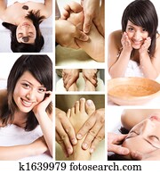 Beauty spa and massage collage Beauty spa and massage collage