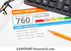 Credit score report.