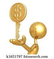Gold Dollar Coin Key