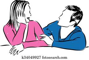 happy couple relaxing illustration happy couple relaxing illustration