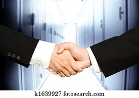 homens negócios, apertar mão