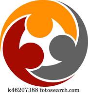 human community round symbol human community round symbol