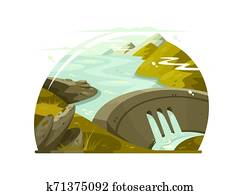 Dam Stock Illustrations | Our Top 394 Dam art | Fotosearch