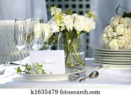 White place card on outdoor wedding table White place card on outdoor wedding table