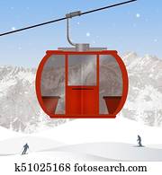 スキーリフト イラスト 437 スキーリフト 画像 Fotosearch
