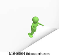 ３ｄ パペット ひっくり返る ﾍﾟｰｼﾞ イラスト K Fotosearch