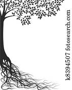 baum, silhouette baum, silhouette