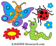 Bug and flower illustration Bug and flower illustration