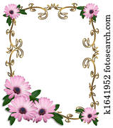 Daisy Border wedding invitation Daisy Border wedding invitation