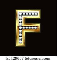 F bling letter F bling letter