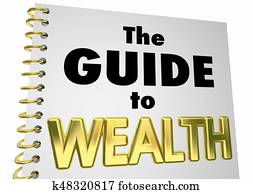 Guide to Wealth Book Instructions Get Rich 3d Illustration Guide to Wealth Book Instructions Get Rich 3d Illustration