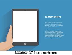 Hand holding smartphone with blank screen Hand holding smartphone with blank screen