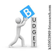 homem, constrói, um, orçamento