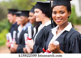 pretty african female college graduate at graduation pretty african female college graduate at graduation