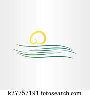 river and sun symbol river and sun symbol