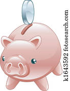 Savings Cute shiny piggy bank