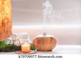 Spa composition with Aromatherapy and body care items. Spa composition with Aromatherapy and body care items.