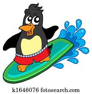 Surfing penguin Surfing penguin