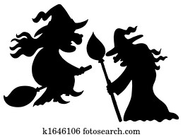 Witch silhouettes Witch silhouettes