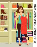 Dress closet Stock Photography | k11232515 | Fotosearch