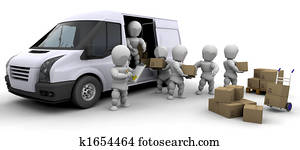 3d, hommes mouvement, maniement, matériels