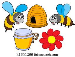 Bee and honey collection Bee and honey collection