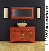 Chinese style bathroom interior Chinese style bathroom interior