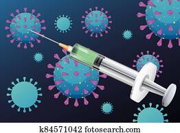 coronavirus, תרכיב, ו, מזרק
