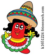 Cute Mexican chilli girl Cute Mexican chilli girl