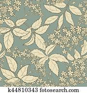 elderflower vector pattern elderflower vector pattern