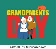 Grandparents Day. Grandmother and grandfather. Mature couple Grandparents Day. Grandmother and grandfather. Mature couple