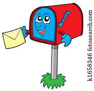 Mail box with letter Mail box with letter