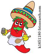 Mexican chilli chef Mexican chilli chef