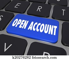 Open New Account Computer Keyboard Key Button Register Online Se Open New Account Computer Keyboard Key Button Register Online Se