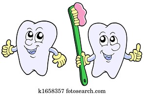 Pair of cartoon teeth