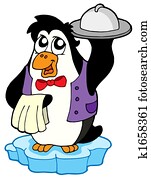 Penguin waiter on icebeg Penguin waiter on icebeg