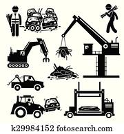 ג'אנקיארד, גרוטות ברזל, פלדה, מכונית, זבל