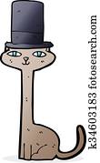 Pictures of Cat wearing top hat bn266048 - Search Stock Photos, Images