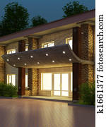 front entrance into the building 