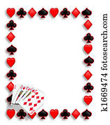 Clip Art of Playing Cards with border k8587522 - Search Clipart ...