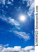 White clouds and sky in sky