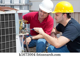 aprendizagem, ar condicionado, reparar