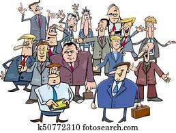 cartoon businessmen group illustration cartoon businessmen group illustration