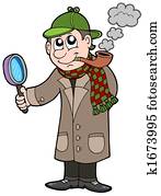 Cartoon detective Cartoon detective