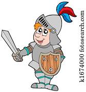 Cartoon knight Cartoon knight