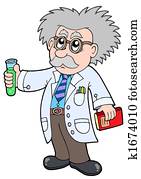 Cartoon scientist -