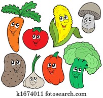 Cartoon vegetable collection 1