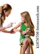 Child getting a vaccine